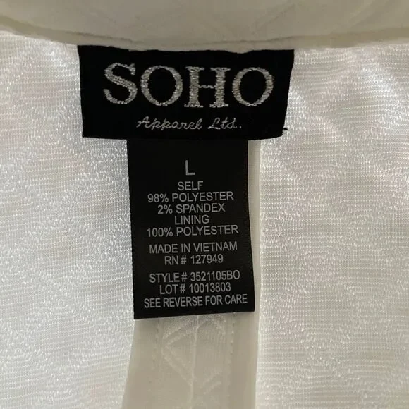 SOHO Apparel Ltd. Women’s L/S Waffled Double Breast Coat/Jacket - Picture 9 of 10